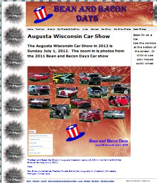 Augusta Wisconsin Car Show on the Bean and Bacon Days Site