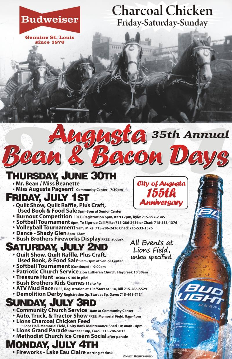 Bean and Bacon Days Poster 2011