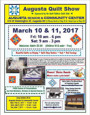 2018 Augusta Wisconsin Quilt Show Poster