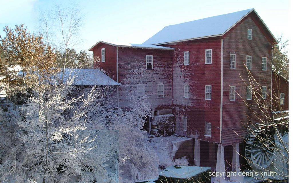 Dells Mill with Frosted Trees