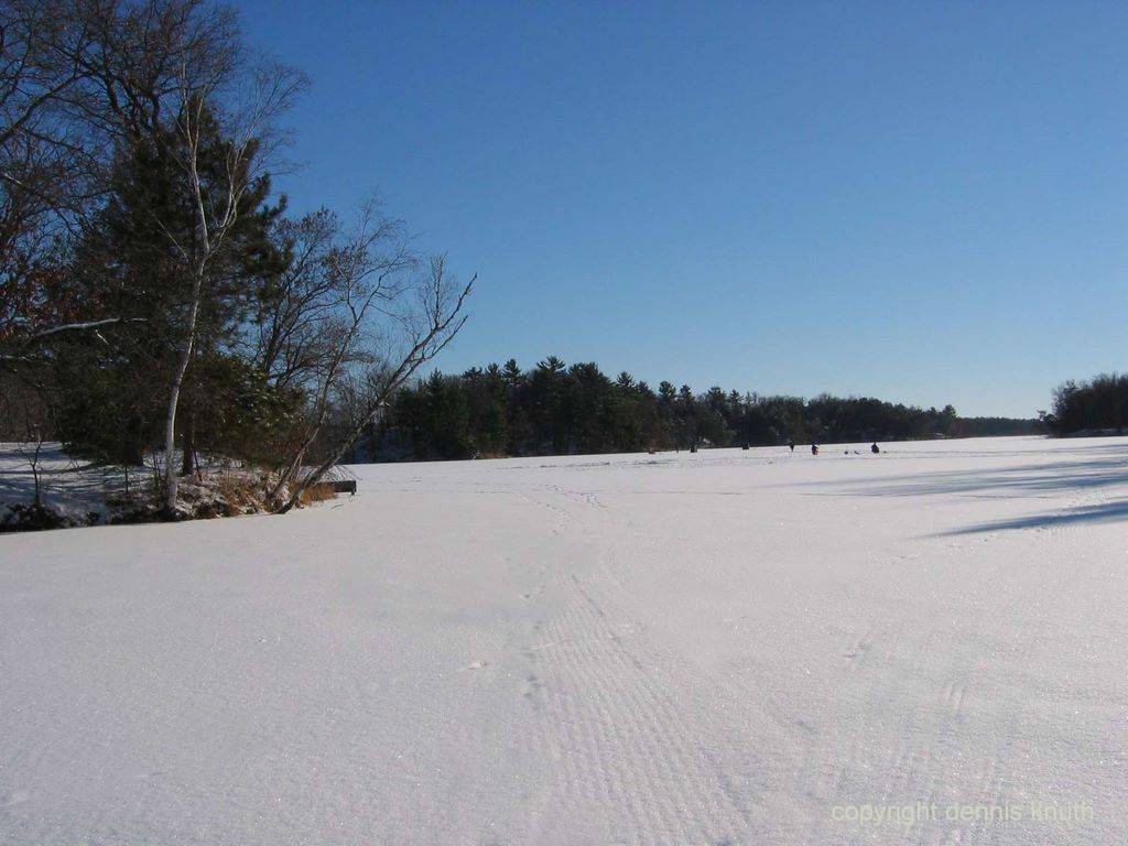 Ice Fishing Dells Pond in Eau Claire County