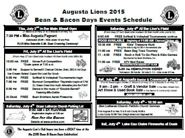 2015 Bean and Bacon Days Mailer 