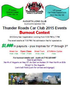 Augusta Wisconsin Burnout 2016 Printable PDF