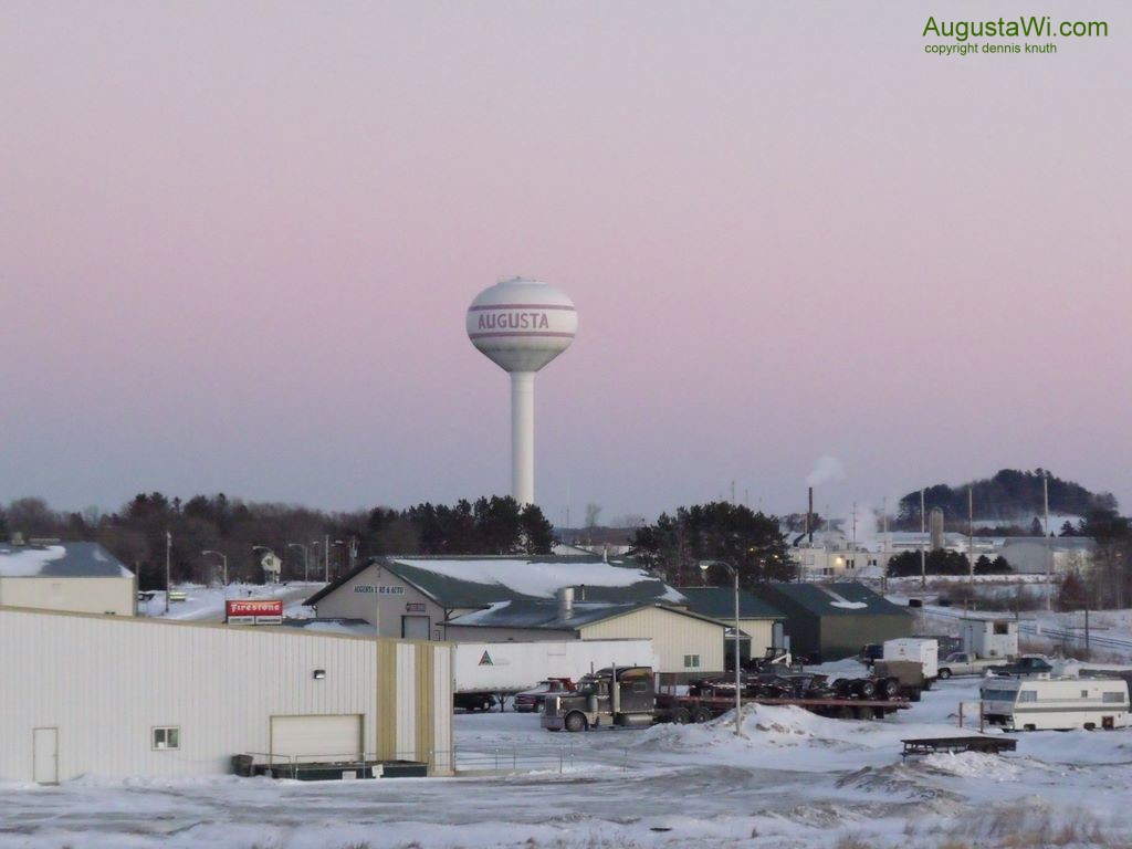 Winter WaterTower in Augusta Wisconsin