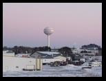 Augusta Watertower December 28 2009 at 4:41 PM Sunset was at 4:32.  The light softens from the east to west as the sun heads for its winter nighttime hiding