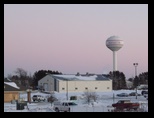 Augusta Watertower December 28 2009 at 4:41 PM Sunset was at 4:32.  The light softens from the east to west as the sun heads for its winter nighttime hiding