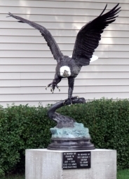 The American Bald Eagle War Memorial in Augusta Wisconsin