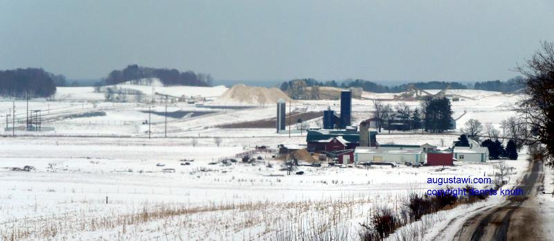 Sand Mine in the Town of Bridgecreek Eau Claire county Augusta Wisconsin