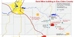 Eau Claire County Sand Mine Map